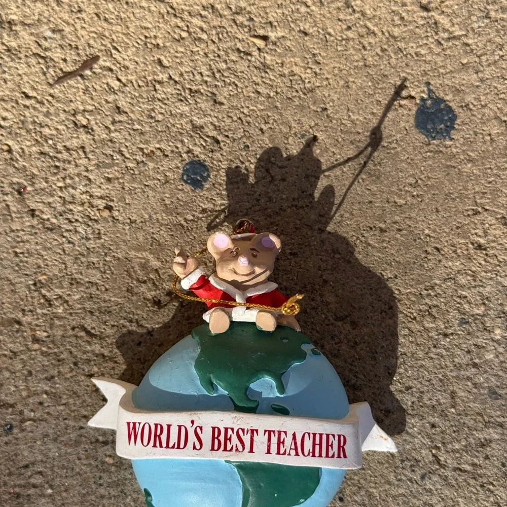 World's Best Teacher Ornament with‎ Mouse